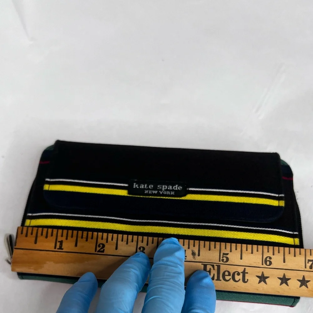Kate Spade Staci Large Slim Bifold Wallet in a Maritime Stripes Multi pattern